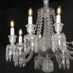  Baccarat Mid Century Modernist Eight Light Crystal Zenith Chandelier by Baccarat - 3523816