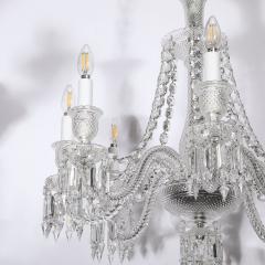  Baccarat Mid Century Modernist Eight Light Crystal Zenith Chandelier by Baccarat - 3523821