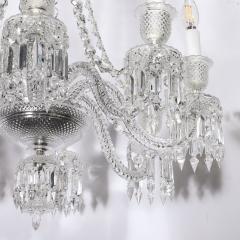  Baccarat Mid Century Modernist Eight Light Crystal Zenith Chandelier by Baccarat - 3523924