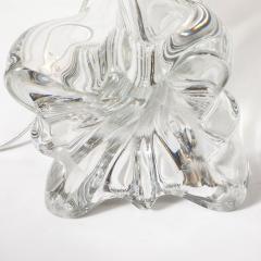  Baccarat Mid Century Modernist Spiral Form Crystal Table Lamp signed Baccarat - 4266011