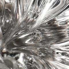 Baccarat Mid Century Modernist Spiral Form Crystal Table Lamp signed Baccarat - 4266013