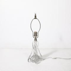  Baccarat Mid Century Modernist Spiral Form Crystal Table Lamp signed Baccarat - 4266018