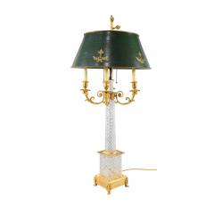  Baccarat Neoclassical Style Baccarat Cut Crystal Gilt Bronze Bouillotte Table Lamp - 4736637