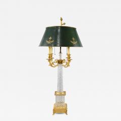  Baccarat Neoclassical Style Baccarat Cut Crystal Gilt Bronze Bouillotte Table Lamp - 4738473