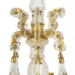  Baccarat Pair of antique cut crystal girandoles by Baccarat - 3912930