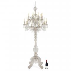  Baccarat Very large French crystal floor standing candelabra by Baccarat - 4409190