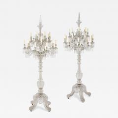  Baccarat Very large French crystal floor standing candelabra by Baccarat - 4412309