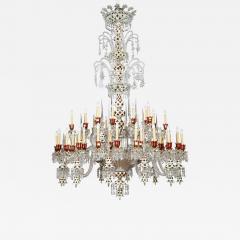  Baccarat Very large antique Baccarat overlay glass chandelier - 3980847