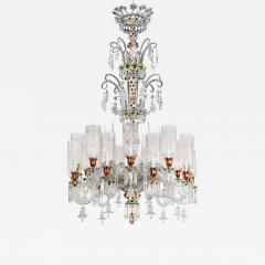  Baccarat Very large antique overlay glass chandelier by Baccarat - 4419440