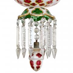  Baccarat Very large antique overlay glass chandelier by Baccarat - 4421373