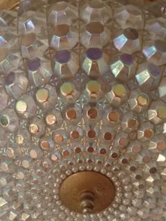  Bakalowits Sohne Austrian Mid Century Modern Cut Glass Flush Mount Fixture Bakalowits Sohne - 4103040