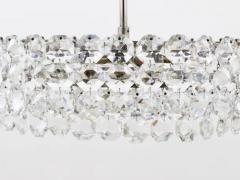  Bakalowits Sohne Bakalowits Large Nickel Glass Chandelier with Diamond Shaped Crystals 1960s - 4050181
