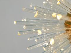 Bakalowits Sohne Bakalowits Miracle Sputnik Brass Chandelier with Crystal Glass Rods 1960s - 4363939