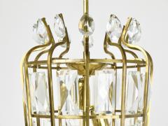  Bakalowits Sohne Bakalowits Vienna Brass Crystal Chandelier Lantern Pendant Lamp Austria 1950 - 4549023