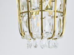  Bakalowits Sohne Bakalowits Vienna Brass Crystal Chandelier Lantern Pendant Lamp Austria 1950 - 4549030