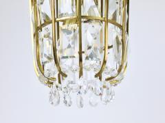 Bakalowits Sohne Bakalowits Vienna Brass Crystal Chandelier Lantern Pendant Lamp Austria 1950 - 4549031