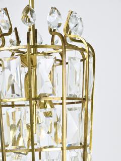  Bakalowits Sohne Bakalowits Vienna Brass Crystal Chandelier Lantern Pendant Lamp Austria 1950 - 4549032