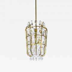  Bakalowits Sohne Bakalowits Vienna Brass Crystal Chandelier Lantern Pendant Lamp Austria 1950 - 4551647
