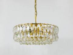  Bakalowits Sohne Bakalowits Vienna Large Gilt Brass Crystal Glass Chandelier Austria 1970s - 4067257