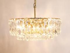  Bakalowits Sohne Bakalowits Vienna Large Gilt Brass Crystal Glass Chandelier Austria 1970s - 4067291