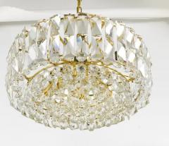  Bakalowits Sohne Bakalowits Vienna Large Gilt Brass Crystal Glass Chandelier Austria 1970s - 4067296