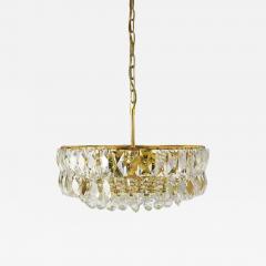  Bakalowits Sohne Bakalowits Vienna Large Gilt Brass Crystal Glass Chandelier Austria 1970s - 4069613