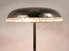  Bakalowits Sohne Bakalowits Vienna Nickel Crystal Mushroom Table Desk Side Lamp Austria 1950s - 4067757