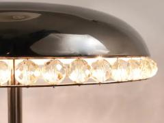  Bakalowits Sohne Bakalowits Vienna Nickel Crystal Mushroom Table Desk Side Lamp Austria 1950s - 4067808