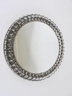  Bakalowits Sohne Bakalowits Vienna Round Backlit Wall Mirror with Huge Crystals Austria 1950s - 4049906