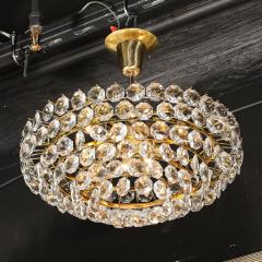  Bakalowits Sohne Mid Century Modernist Crystal Polished Brass Chandelier by Bakalowits Sohne - 3751852