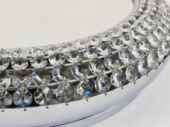  Bakalowits Sohne Round Bakalowits Style Faceted Crystal Chrome Backlit Wall Mirror 1960s - 4049860