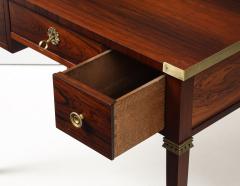  Baker Furniture Company 1950s Brazilian Rosewood And Brass Petit Desk Or Vanity By Baker - 4731463
