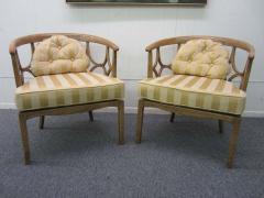  Baker Furniture Company Amazing Pair of Billy Haines Barrel Back Chairs Regency Modern - 1559678