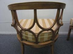  Baker Furniture Company Amazing Pair of Billy Haines Barrel Back Chairs Regency Modern - 1559679
