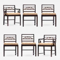  Baker Furniture Company Baker Asian Chinoiserie Mahogany Dining Chairs Set of Six circa 1950 - 1972960