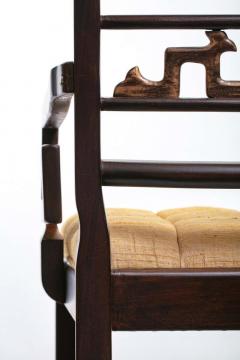  Baker Furniture Company Baker Asian Chinoiserie Mahogany Dining Chairs Set of Six circa 1950 - 1976405
