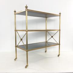  Baker Furniture Company Baker British Colonial Brass and Leather Rolling Bookcase - 1218244