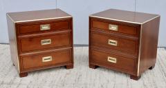  Baker Furniture Company Baker Cherrywood And Brass 3 Drawer Night Stands - 3055943