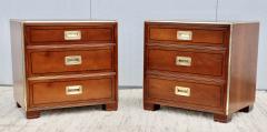  Baker Furniture Company Baker Cherrywood And Brass 3 Drawer Night Stands - 3055945