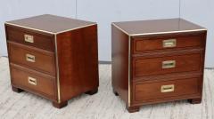  Baker Furniture Company Baker Cherrywood And Brass 3 Drawer Night Stands - 3055947