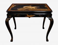  Baker Furniture Company Baker Chinoiserie Lacquered Side Table with Gilt Detailing - 4607529
