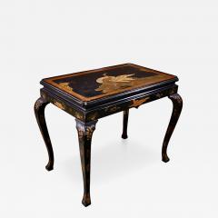  Baker Furniture Company Baker Chinoiserie Lacquered Side Table with Gilt Detailing - 4607798