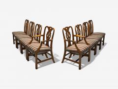  Baker Furniture Company Baker Furniture Chippendale Style Mahogany Eight Dining Chairs USA 1950s - 4085732