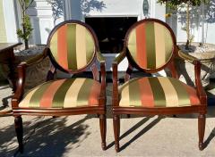  Baker Furniture Company Baker Furniture Company Milling Road Balloon Back Arm Chairs a Pair - 1818332