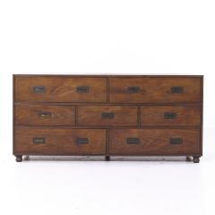  Baker Furniture Company Baker Furniture Mid Century Walnut Campaign Lowboy Dresser - 4058403