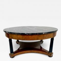  Baker Furniture Company Baker Knapp Tubbs Empire Style Cocktail Table with Italian Portoro Marble - 3985058