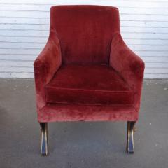  Baker Furniture Company Baker Regency Stately Homes Velvet Lounge Chair - 2685298