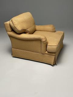  Baker Furniture Company Baker Traditional Style Large Swivel Chairs Beige Fabric Re Upholstery - 3464037