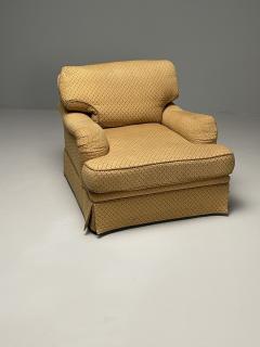  Baker Furniture Company Baker Traditional Style Large Swivel Chairs Beige Fabric Re Upholstery - 3464038