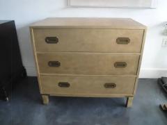 Baker Furniture Company Campaign Style Gold Leafed Chest of Drawers by Baker - 3326444